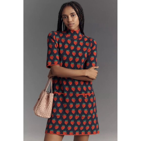 NWT Anthropologie Maeve Strawberry Dress - Picture 3 of 16